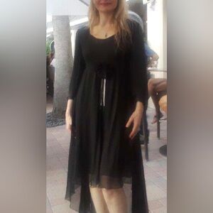 ❤️SOLD EBAY❤️Chanel Cc insignia  silk A-Line long Dress Fr42